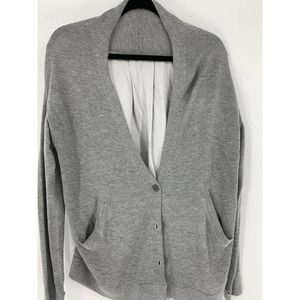 Lululemon grey knit And Silk cardigan Sz 10